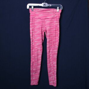 Sugoi Pink & White Winter High Waisted Running Tights Size M
